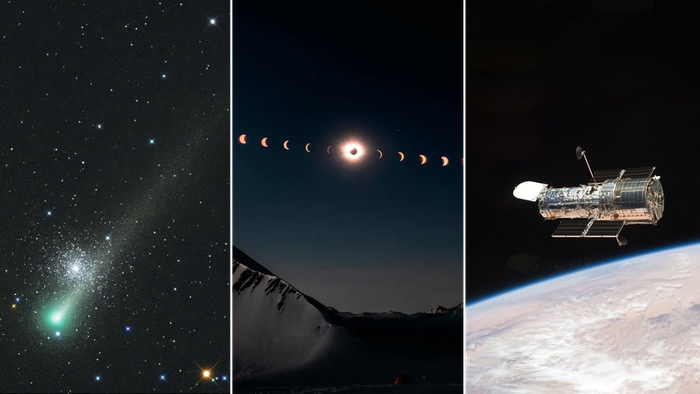 आकाश की सीमा नहीं है | धूमकेतु लियोनार्ड और सूर्य ग्रहण की तस्वीरें — और अधिक