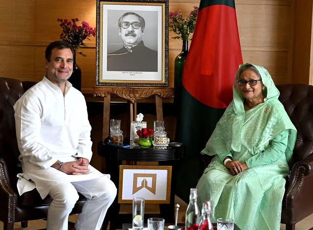 राहुल गांधी ने की दिल्ली में बांग्लादेश की पीएम शेख हसीना से मुलाकात